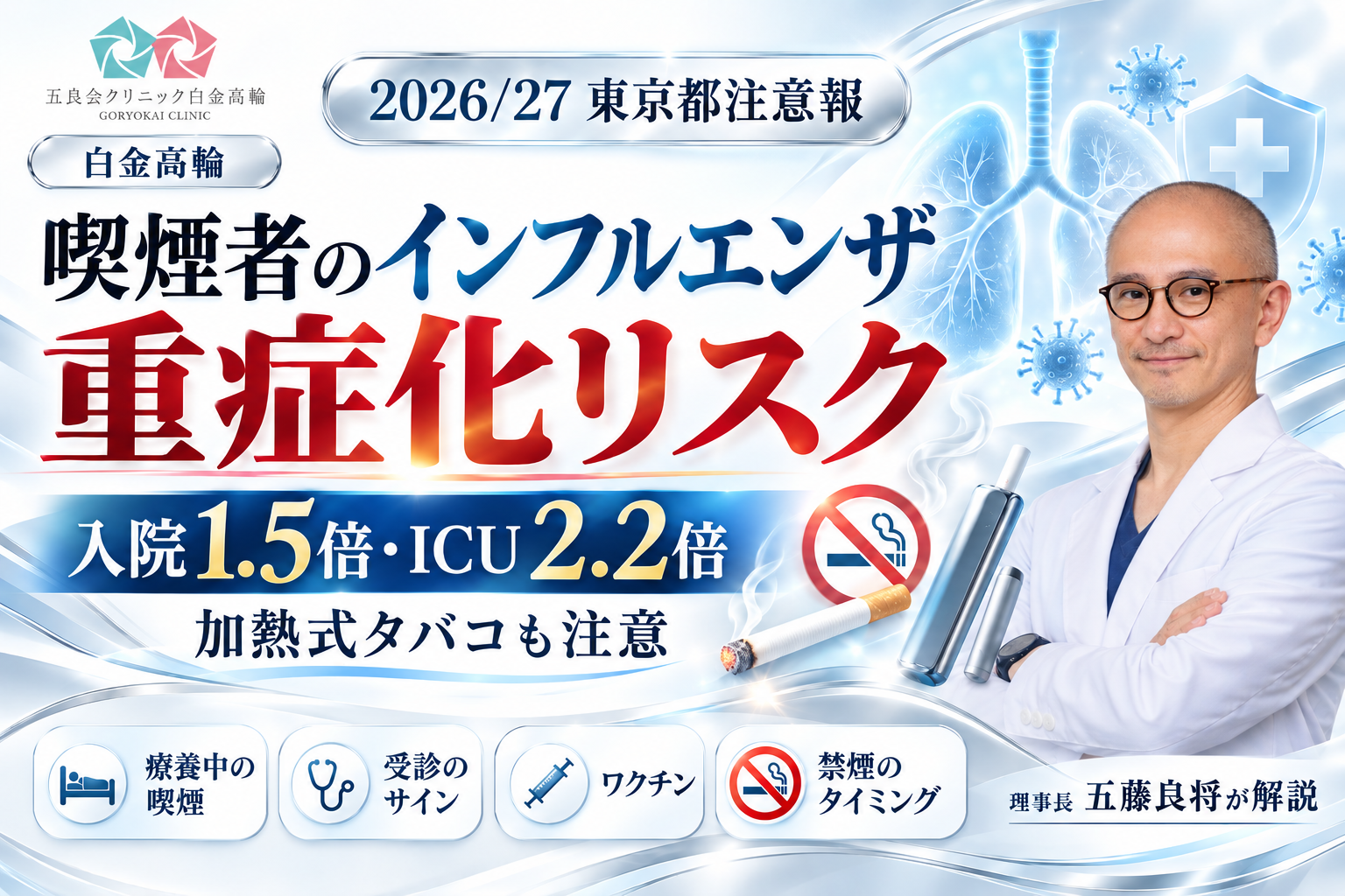 喫煙者のインフルエンザ重症化リスク